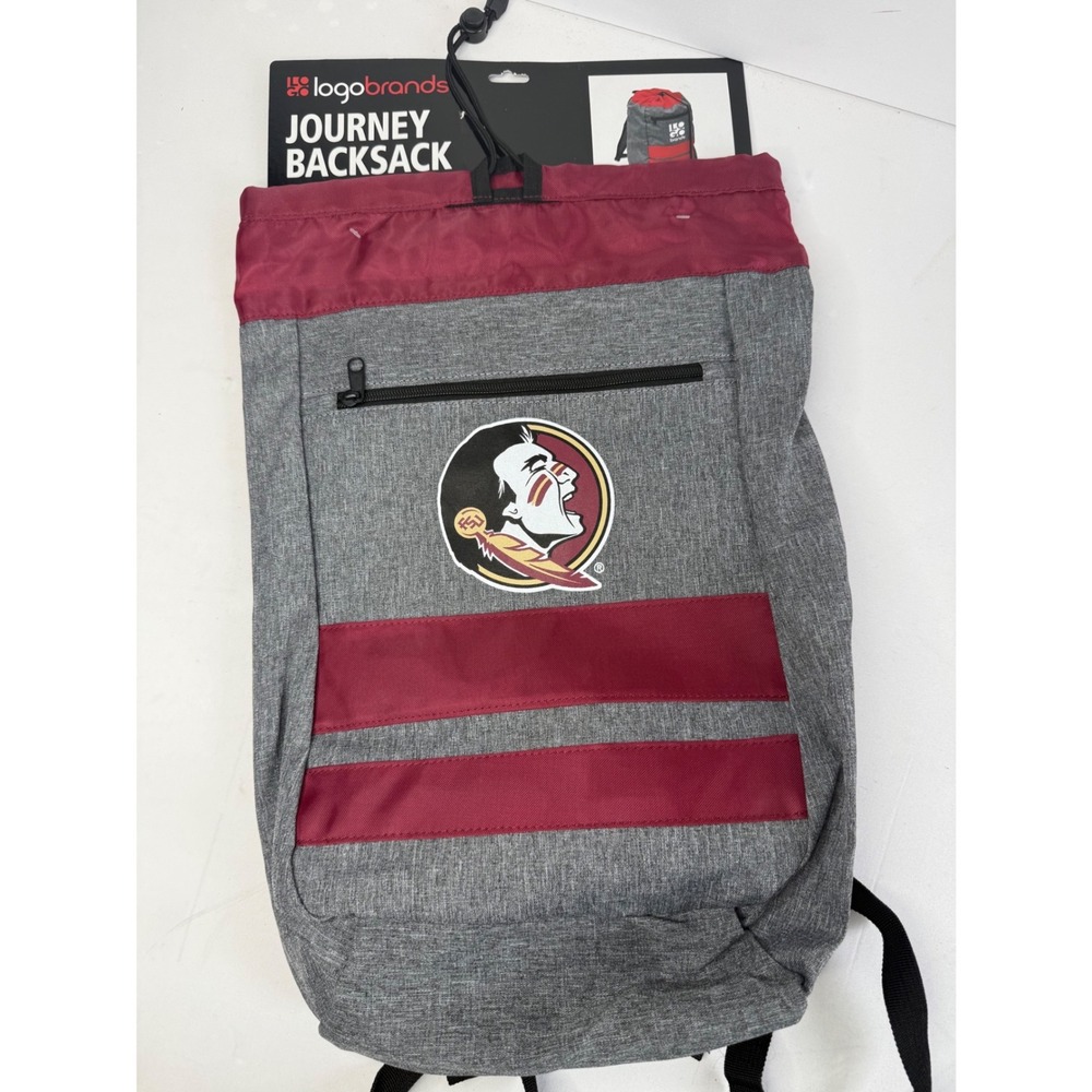 FSU‎ Seminoles Journey Drawstring Gray Garnet Bag, New